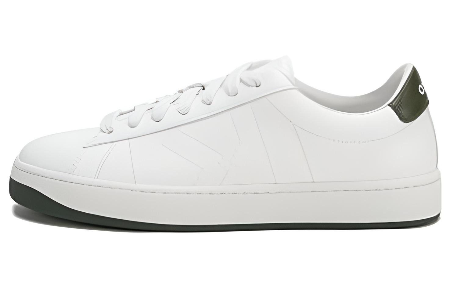 Kenzo Leather Lace-Up Fashion Sneakers 'White Green' FA65SN171L50-51