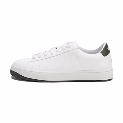 Kenzo Leather Lace-Up Fashion Sneakers 'White Green'
