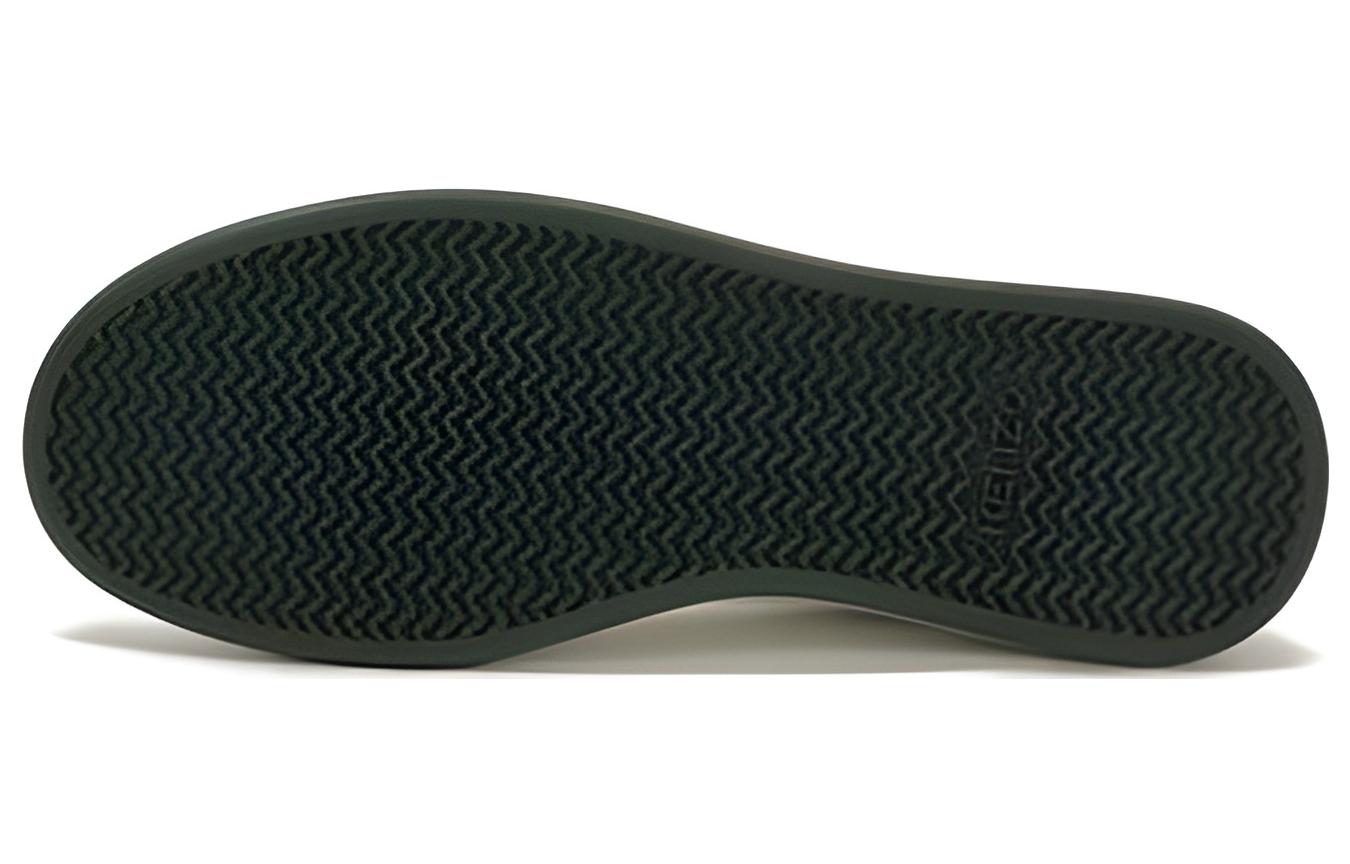 Kenzo Leather Lace-Up Fashion Sneakers 'White Green' 圖 4