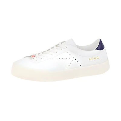 Kenzo Leather Lace-Up Low Top 'White Blue'