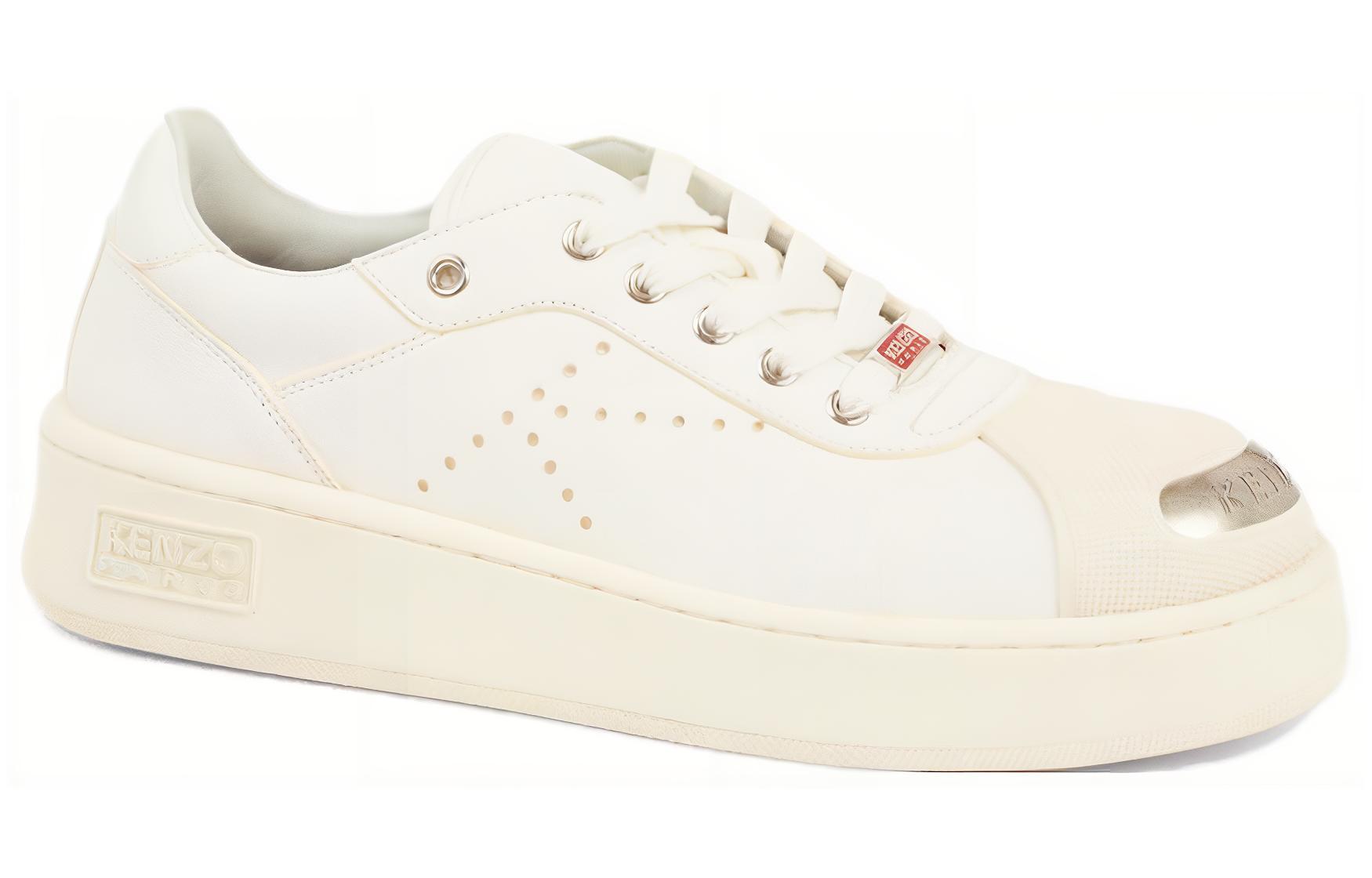 Kenzo Leather Low-Top 'White Fashion Sneakers' 圖 2