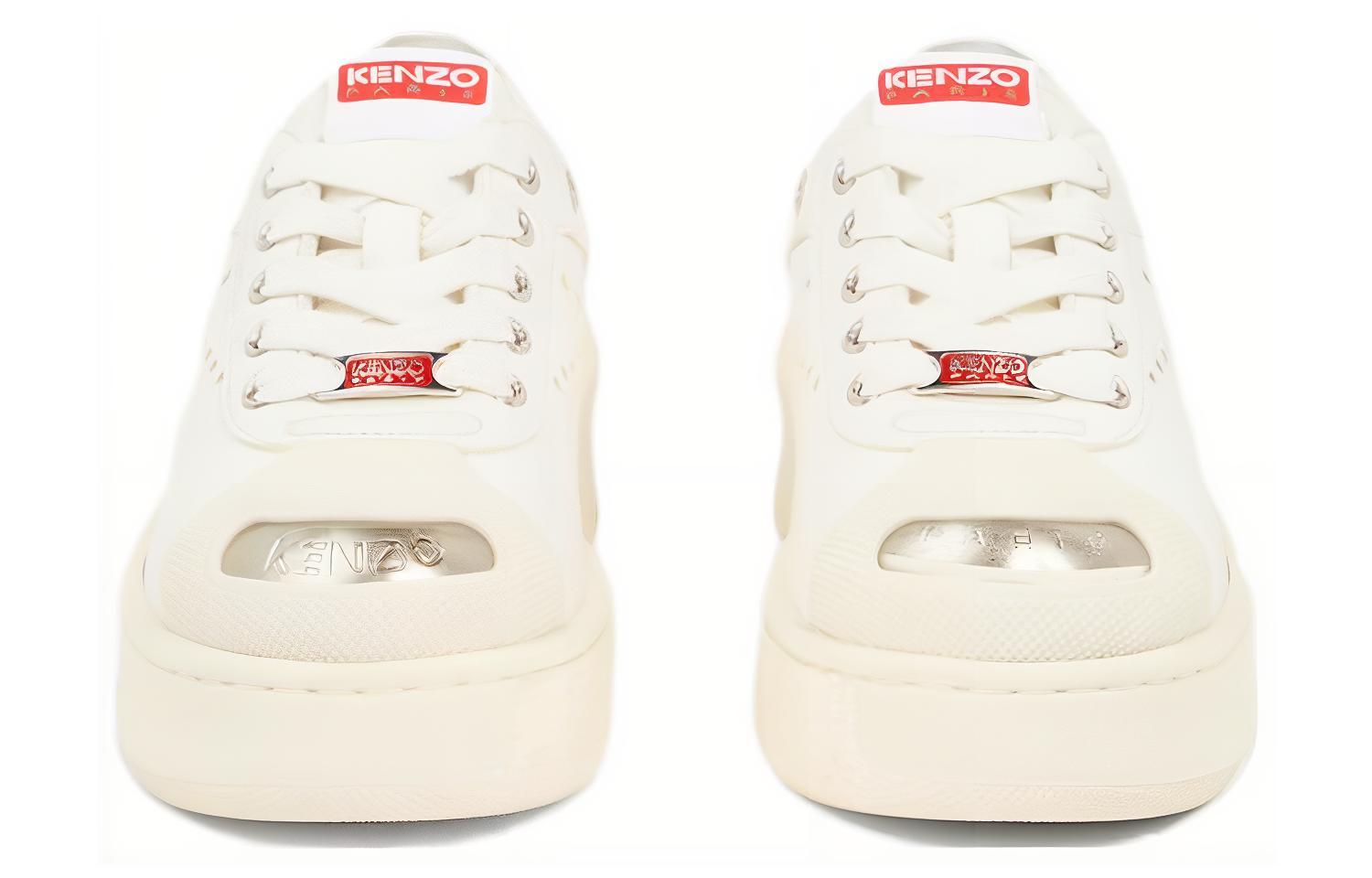 Kenzo Leather Low-Top 'White Fashion Sneakers' 圖 3