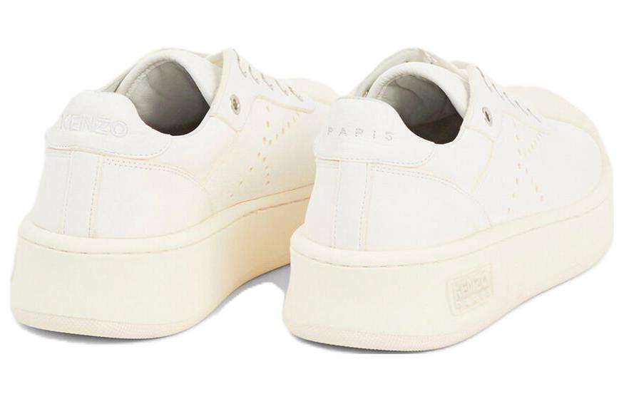 Kenzo Leather Low-Top 'White Fashion Sneakers' 圖 4