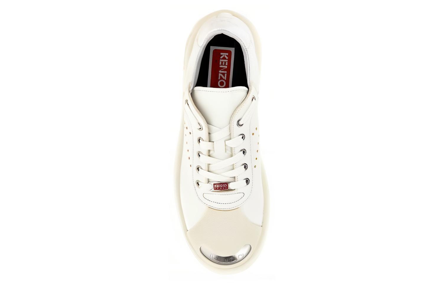 Kenzo Leather Low-Top 'White Fashion Sneakers' 圖 5