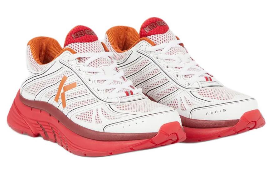 Kenzo Leather Low-Top 'White Red' 圖 3