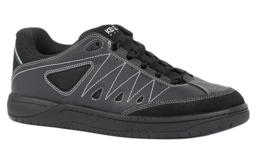Kenzo Leather Low-Top Sneaker 'Versatile Black' 圖 2