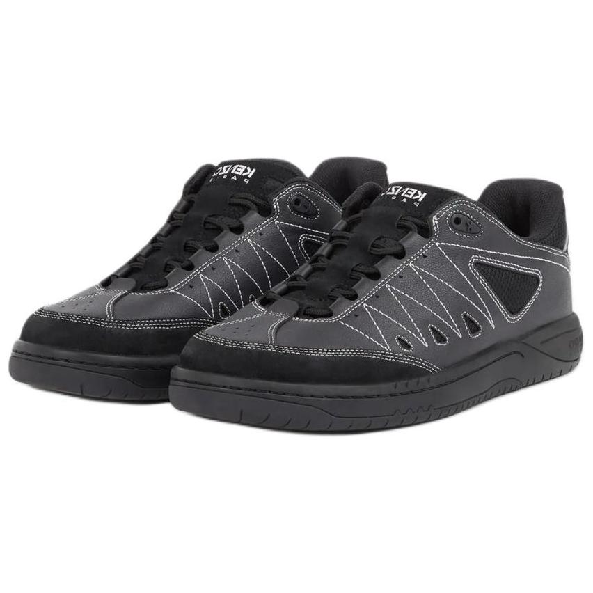 Kenzo Leather Low-Top Sneaker 'Versatile Black' 圖 3