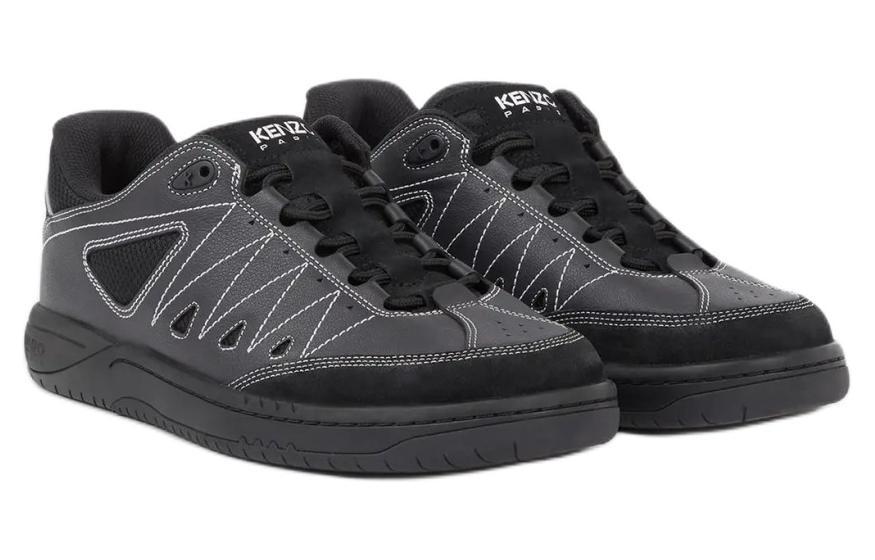 Kenzo Leather Low-Top Sneaker 'Versatile Black' 圖 4