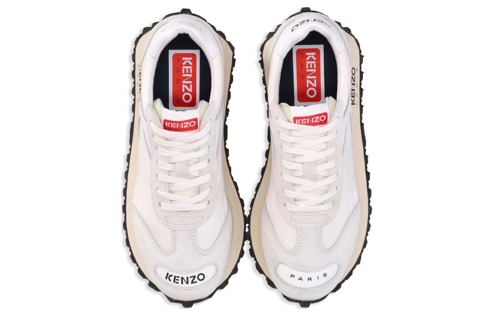 Kenzo Leather Low Top 'Beige Grey' 圖 4