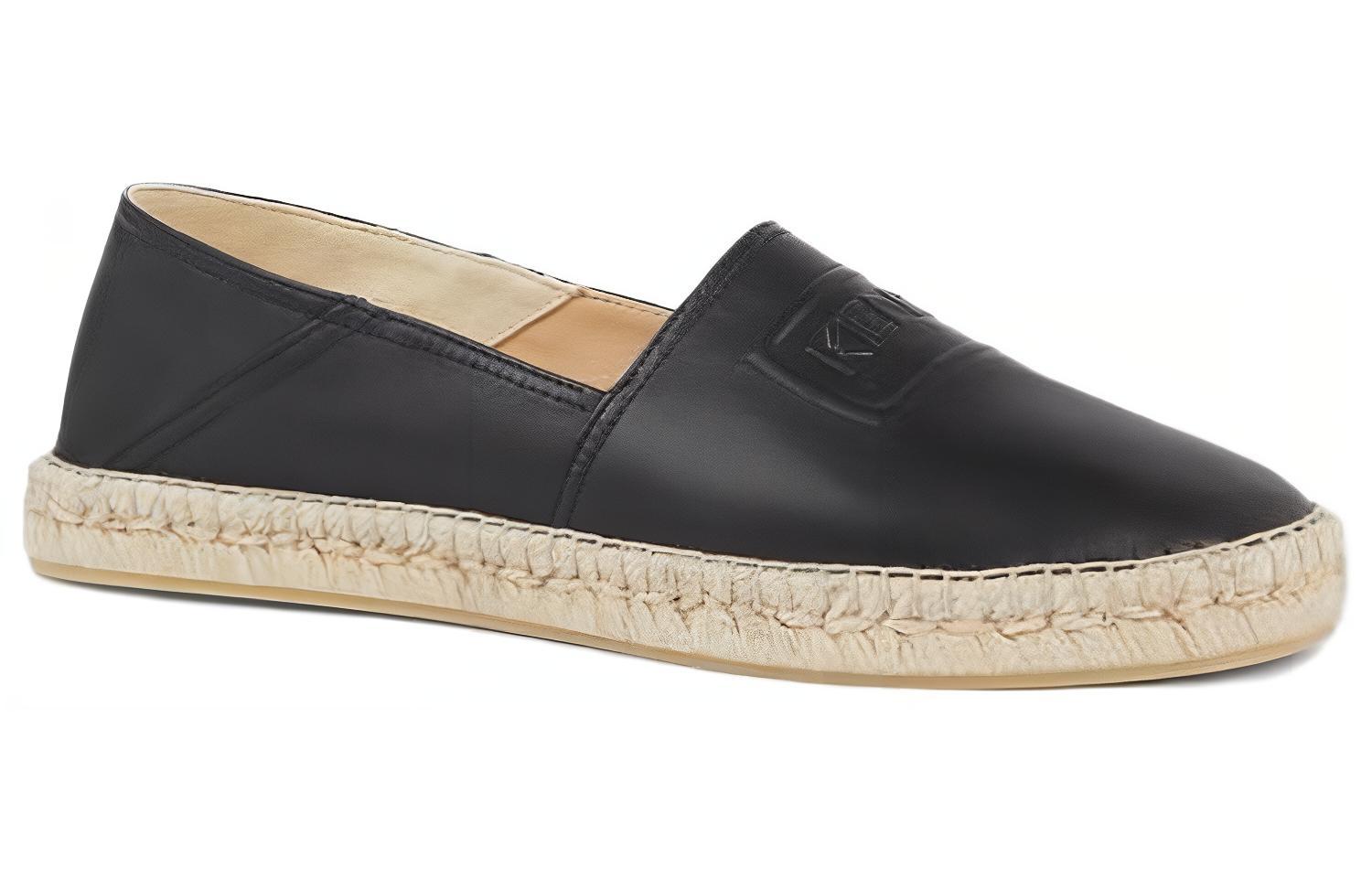 Order Kenzo Leder Slip-On Rundzehen ''Fisherman Schwarz'' FD65ES021LB8.99