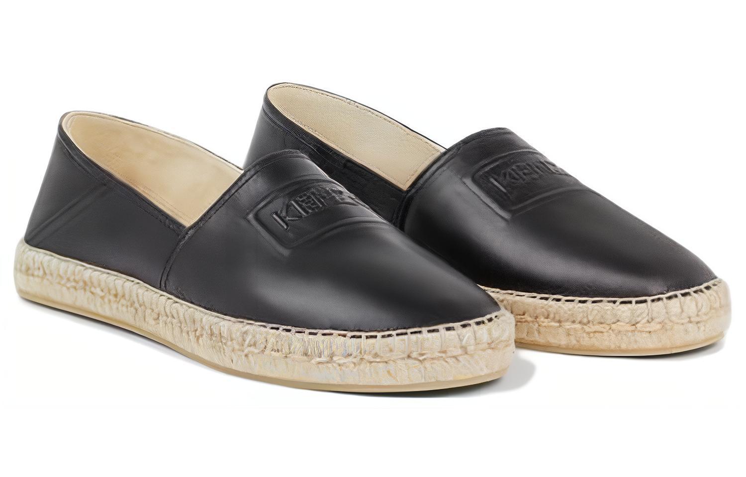 Lookbook Kenzo Leder Slip-On Rundzehen ''Fisherman Schwarz'' FD65ES021LB8.99