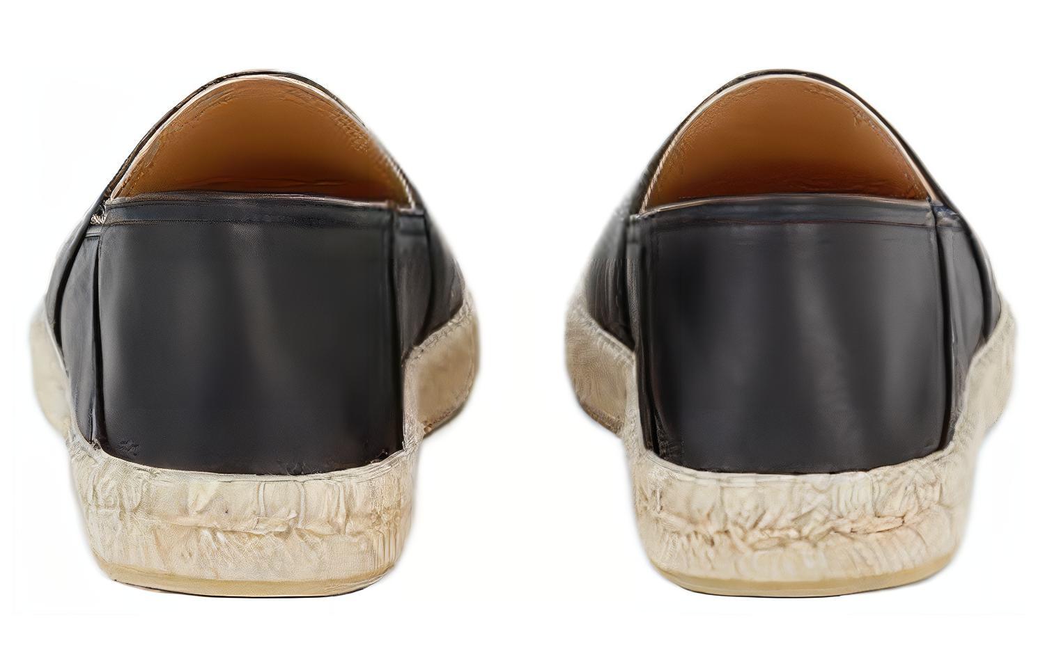 Shop Kenzo Leder Slip-On Rundzehen ''Fisherman Schwarz'' FD65ES021LB8.99