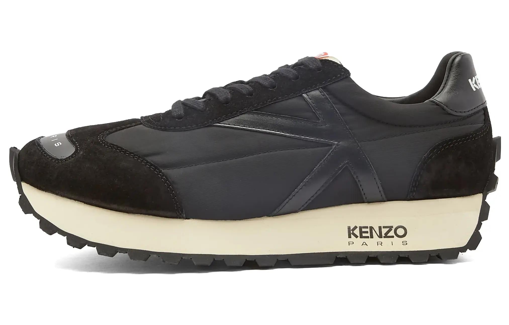 Kenzo Leather Round Toe Lace-Up Low Top 'Black' FD55SN050F54.99
