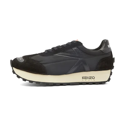 Kenzo Leather Round Toe Lace-Up Low Top 'Black'
