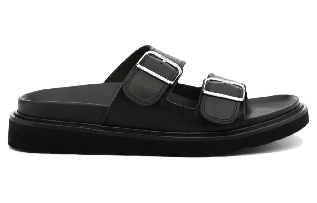 Kenzo Leather Toe Loop Buckle Slide 'Black' 圖 2
