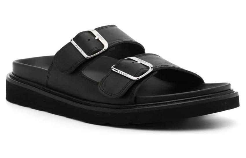 Kenzo Leather Toe Loop Buckle Slide 'Black' 圖 3