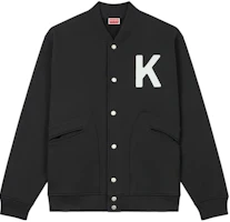 KENZO Letter Animal Print Bomber Jacket Black Unisex Long Sleeve FE58SW0124ME-99J KENZO Letter Animal Print Bomber Jacket Black Unisex Long Sleeve FE58SW0124ME-99J
