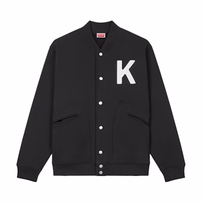 KENZO Letter Animal Print Bomber Jacket Black Unisex Long Sleeve FE58SW0124ME-99J