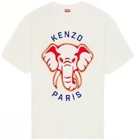 KENZO Letter Animal Print Crewneck Oversized T-Shirt SS24 Tee FE55TS1894SG-02 KENZO Letter Animal Print Crewneck Oversized T-Shirt SS24 Tee FE55TS1894SG-02