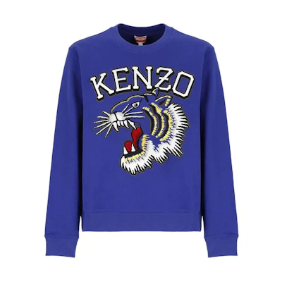 KENZO Letter Logo Crewneck Long Sleeve Sweatshirt Blue - FE55SW1844MF-75