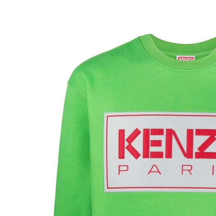 KENZO Letter Logo FW22 Green Pullover Ribbed Long Sleeve Sweatshirt Men. FC65SW4164ME-57 圖 6