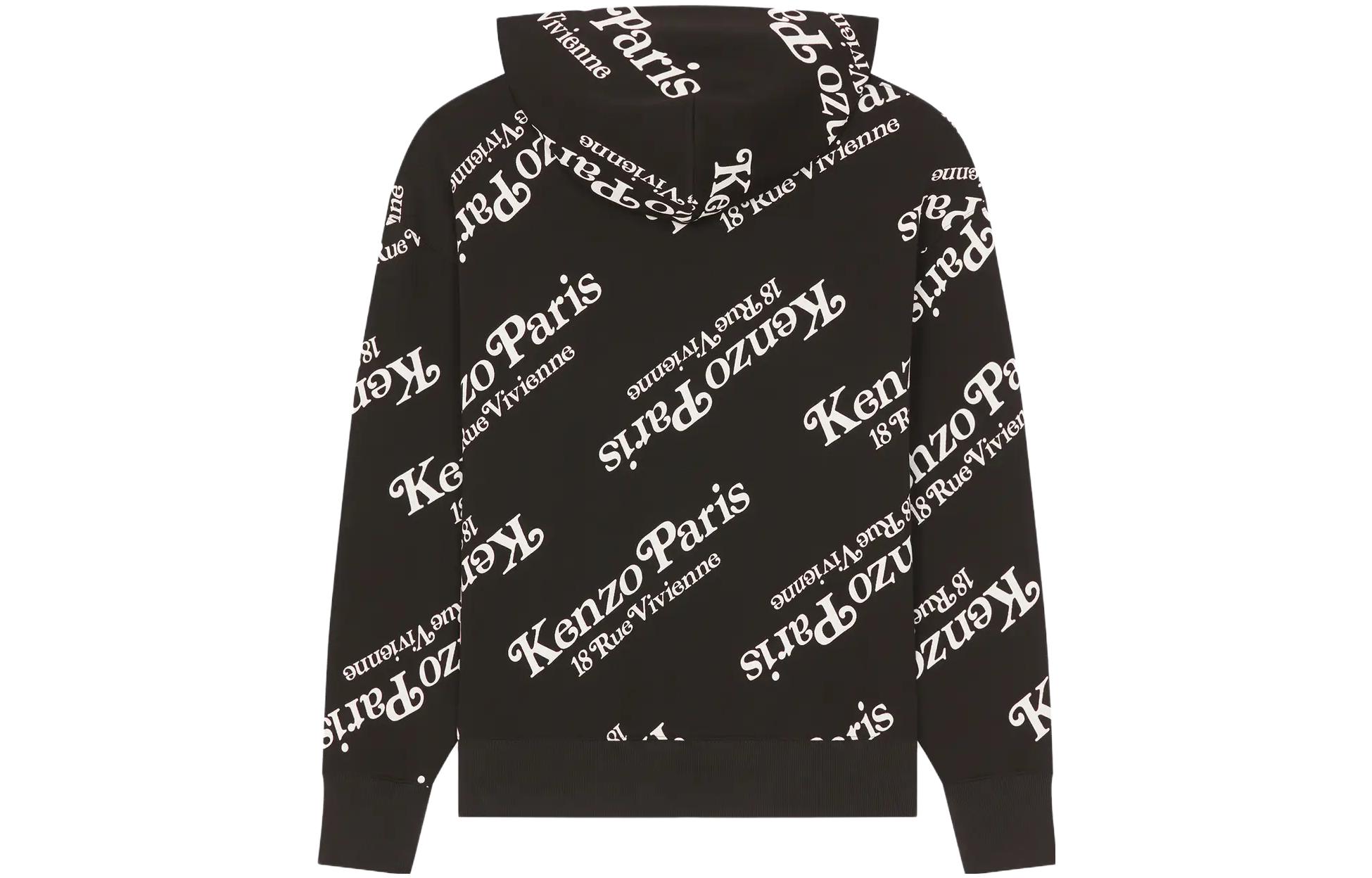 Lookbook Kenzo 字母标志印花连帽衫 男女通用 FE58SW0074MG-99J