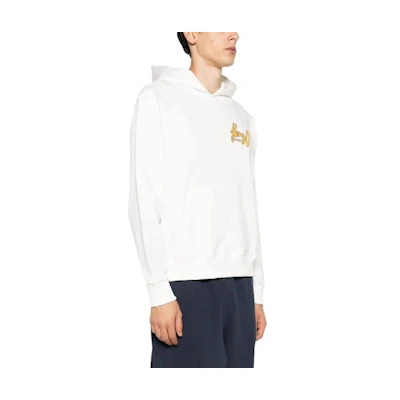 KENZO Letter Print Hoodie Long Sleeve Pullover Off-White FD65SW0874MF-02