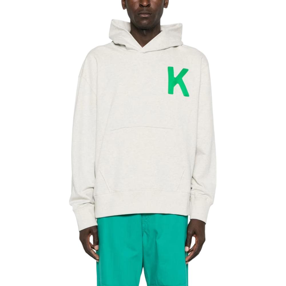 Lookbook KENZO Letter Print Pullover Hoodie Long Sleeve Unisex Grey FE58SW0114MF-93A