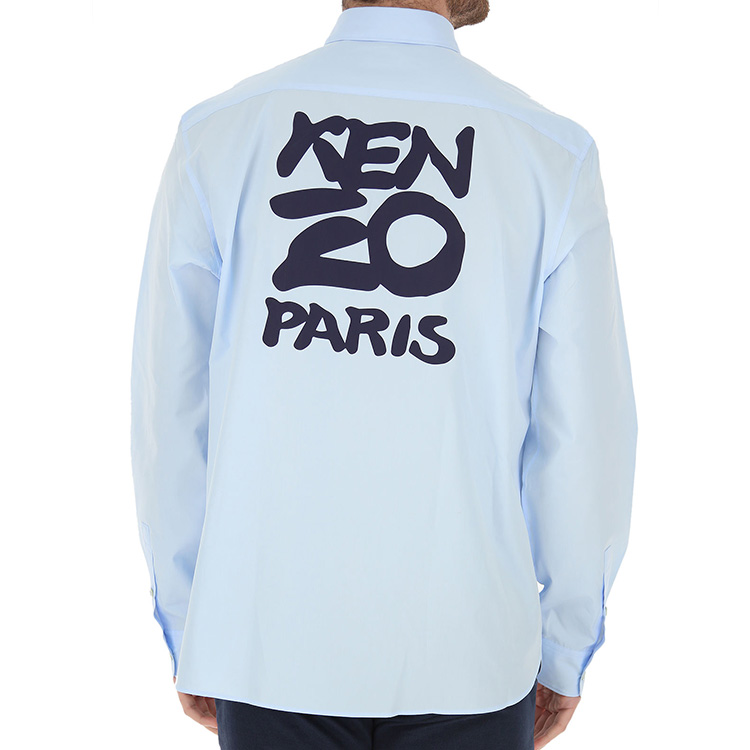 Purchase KENZO Kemeja Logo Cetakan Biru Muda FA55CH2151FA-63