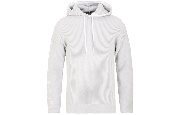 KENZO Light Grey Logo Wool Blend Hooded Sweater F955PU4223BA-93