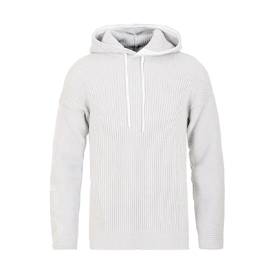 KENZO Light Grey Logo Wool Blend Hooded Sweater F955PU4223BA-93