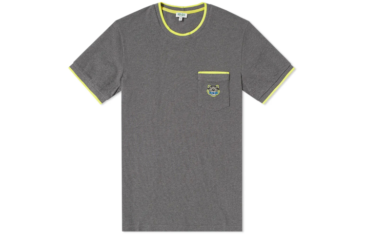 KENZO Little Tiger Pocket Crew Neck T-Shirt Grey F755TS0014BA-97