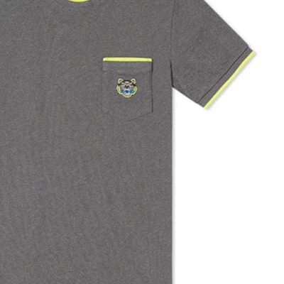 KENZO 小老虎口袋圓領T恤 灰色 F755TS0014BA-97 Sizing KENZO 小老虎口袋圓領T恤 灰色 F755TS0014BA-97