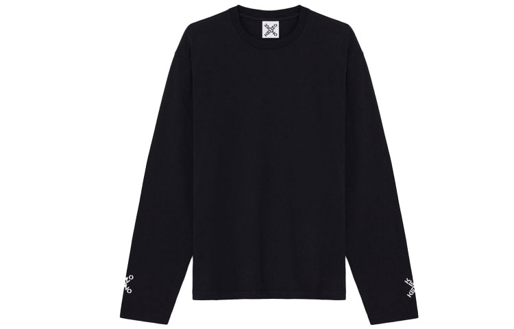 KENZO Logo Black Long Sleeve Sweatshirt Men FA65TS1504SK-99