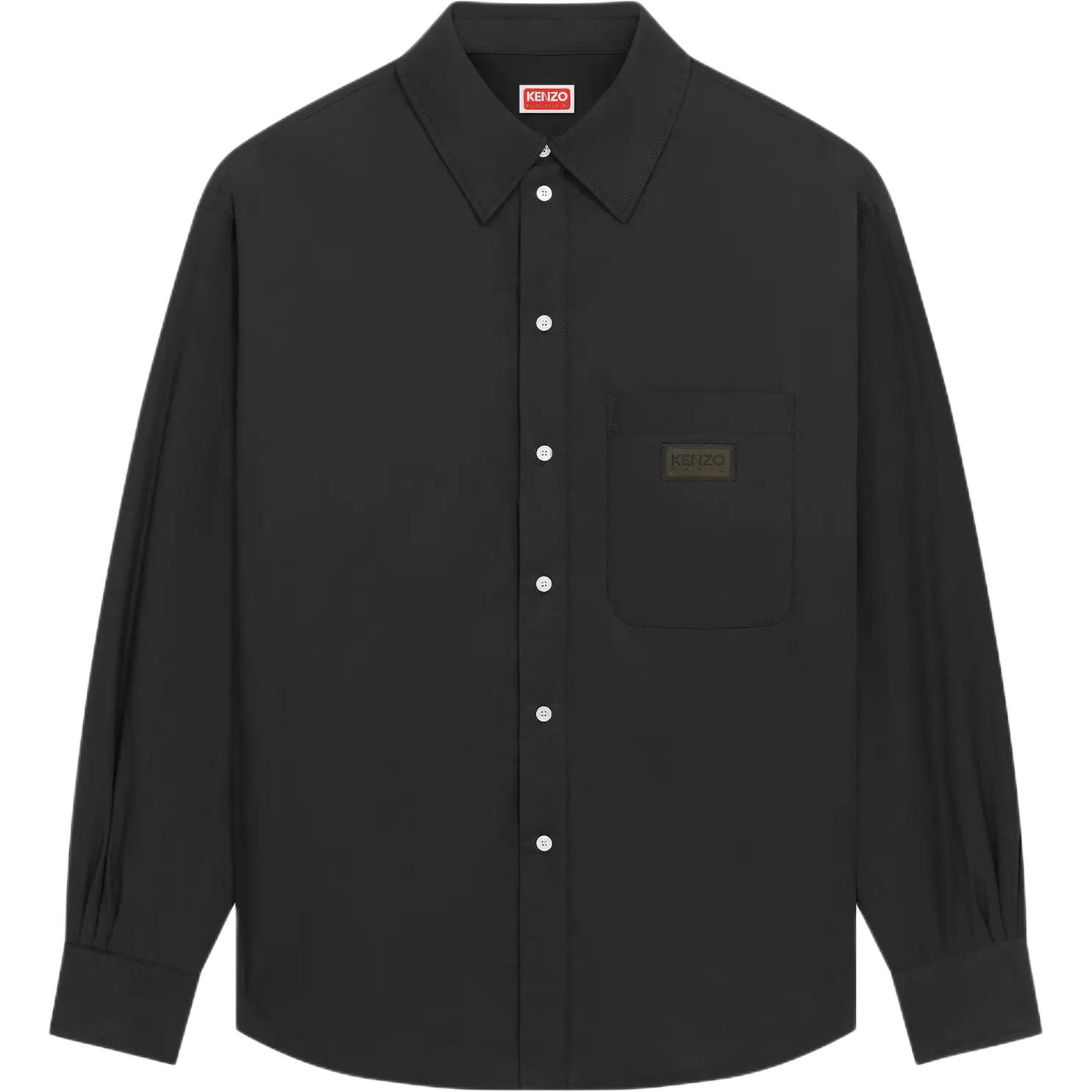KENZO Logo Collared Single-Breasted Long Sleeve Jacket Unisex Black. FE58CH5259LH-99