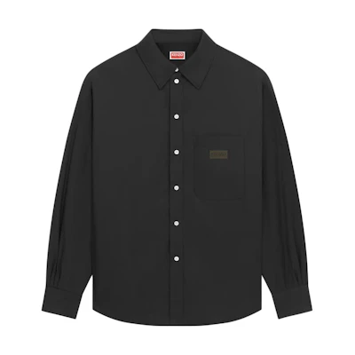 KENZO Logo Collared Single-Breasted Long Sleeve Jacket Unisex Black. FE58CH5259LH-99