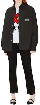 KENZO Logo Collared Single-Breasted Long Sleeve Jacket Unisex Black. FE58CH5259LH-99 Shop KENZO Logo Collared Single-Breasted Long Sleeve Jacket Unisex Black. FE58CH5259LH-99