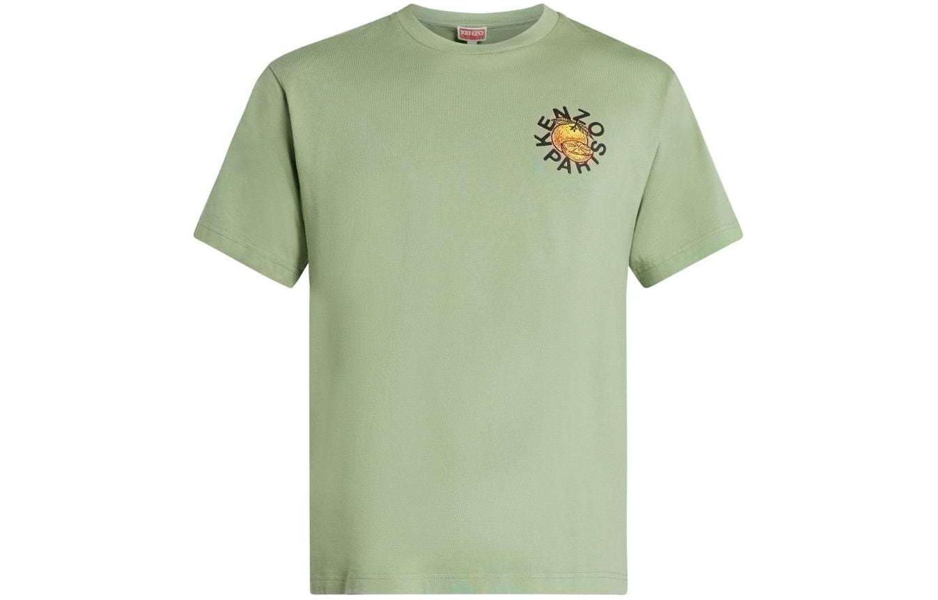 KENZO Logo Cotton Crewneck T-Shirt SS24  Light Green FE55TS1904SG-47