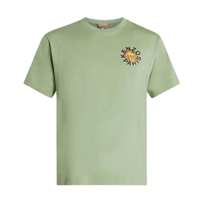 KENZO Logo Cotton Crewneck T-Shirt SS24 Light Green FE55TS1904SG-47