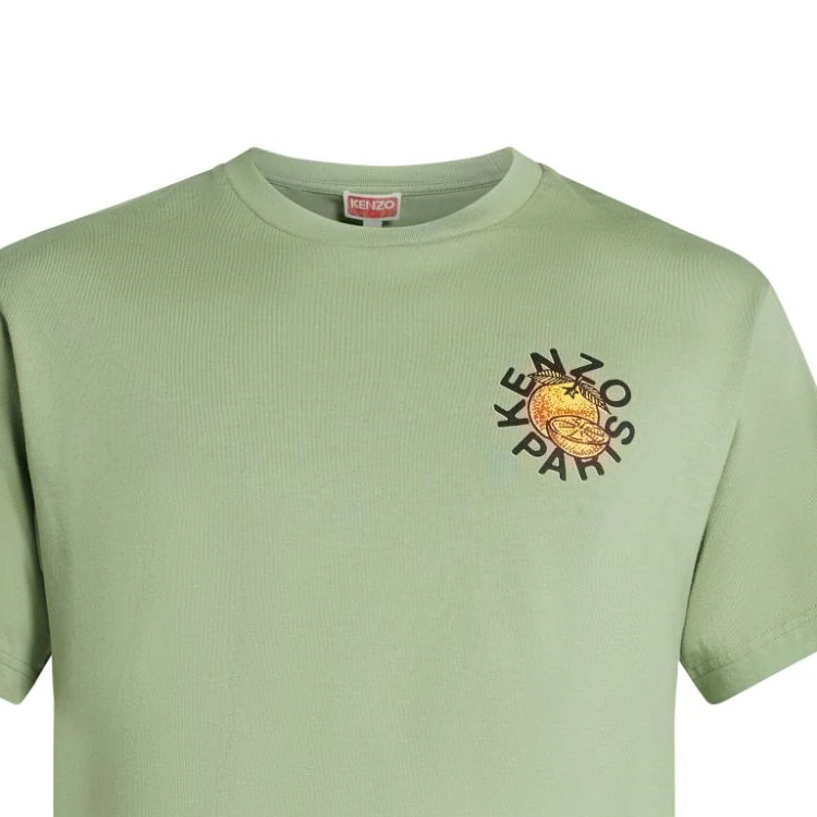 Details for KENZO Camiseta Logo de Algodón Light Green SS24 Cuello Redondo. FE55TS1904SG-47