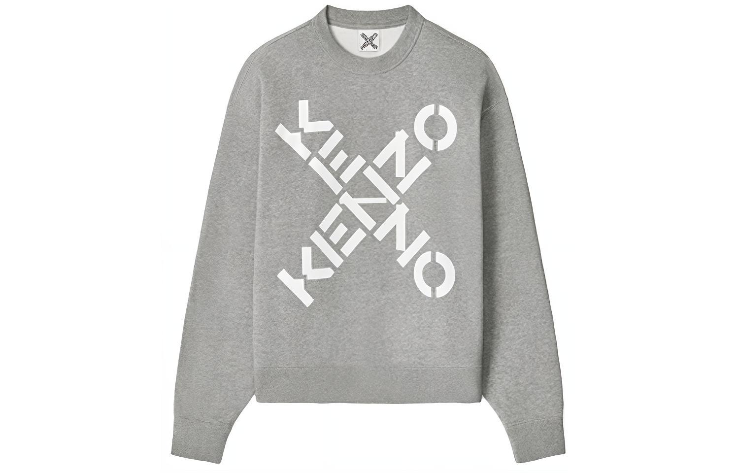KENZO Logo Crewneck Pullover Sweatshirt Grey Men’s FA65SW5214MS-95