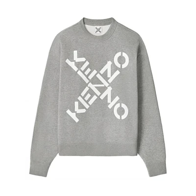 KENZO Logo Crewneck Pullover Sweatshirt Grey Men’s FA65SW5214MS-95