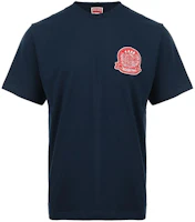 KENZO Logo Embroidered Crewneck T-Shirt SS24 Navy Tee FE55TS2704SY-77 KENZO Logo Embroidered Crewneck T-Shirt SS24 Navy Tee FE55TS2704SY-77