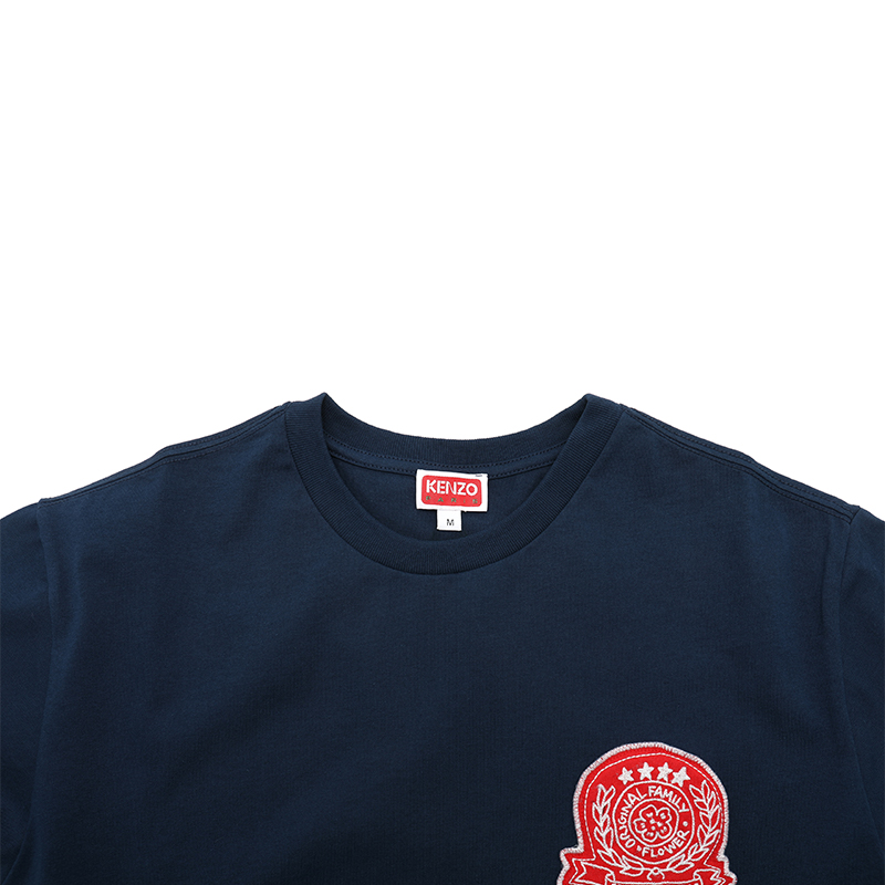 KENZO Logo Embroidered Crewneck T-Shirt SS24 Navy  Tee FE55TS2704SY-77 圖 5