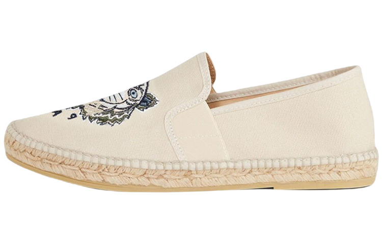 Kenzo Logo Embroidered Straw Shoes 'Beige' FC55ES188F71-08