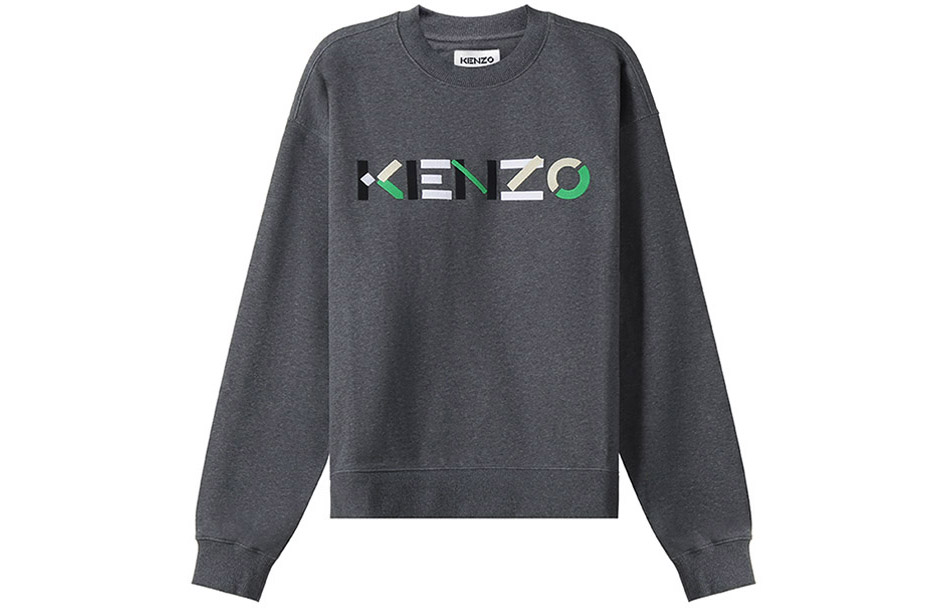 KENZO Logo Graphic Crewneck Sweatshirt Dark Gray FB55SW5234MO-96