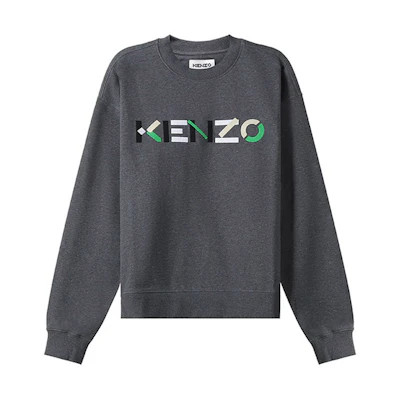 KENZO Logo Graphic Crewneck Sweatshirt Dark Gray FB55SW5234MO-96