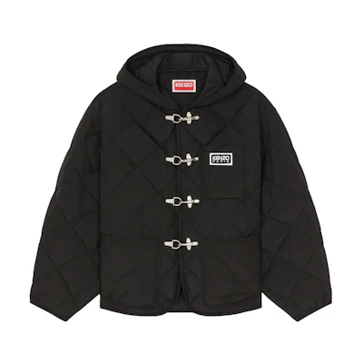 KENZO Logo Letter Graphic Hoodie Jacket Black - Casual Wear FE55OU3119NV-99