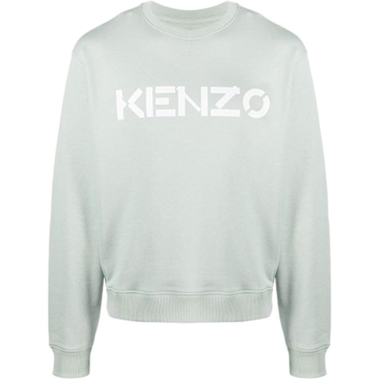 KENZO Logo Letter Print Sweatshirt Green Men FA65SW0004MD-61
