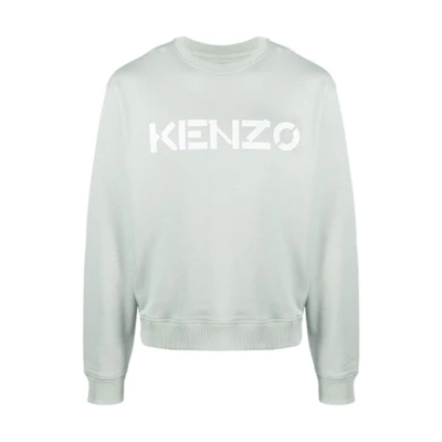 KENZO Logo Letter Print Sweatshirt Green Men FA65SW0004MD-61